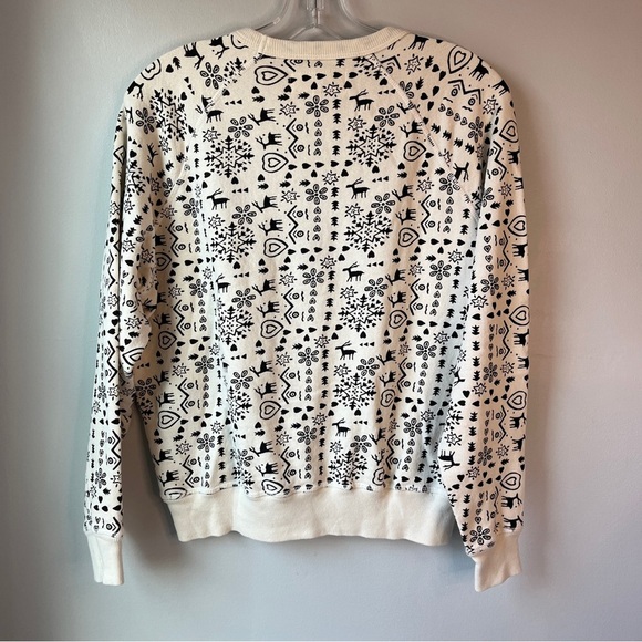 THE GREAT. The College Sweatshirt in Folk Print - Picture 6 of 9